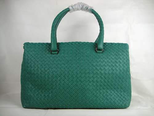 Bottega Veneta Lambskin Leather Handbag 1023 green